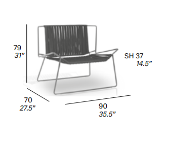 Out_Line Krzesło ręcznie wyplatane z podłokietnikami