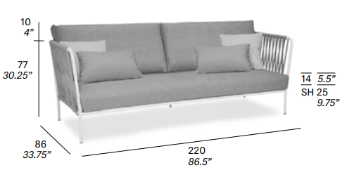 Nido Sofa XL ręcznie wyplatana