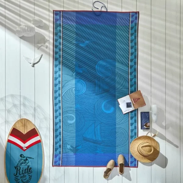 Ręcznik plażowy Baignade à Socoa (Niebieski)