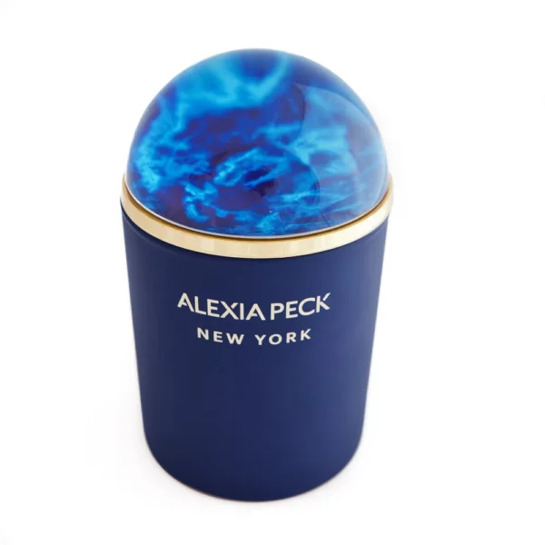 Świeca z przyciskiem do papieru Alexia Peck Deep Blue NEW YORK Smoky Fig