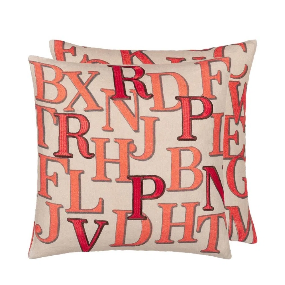 Poduszka dekoracyjna Alphabet John Derian (Parchment)