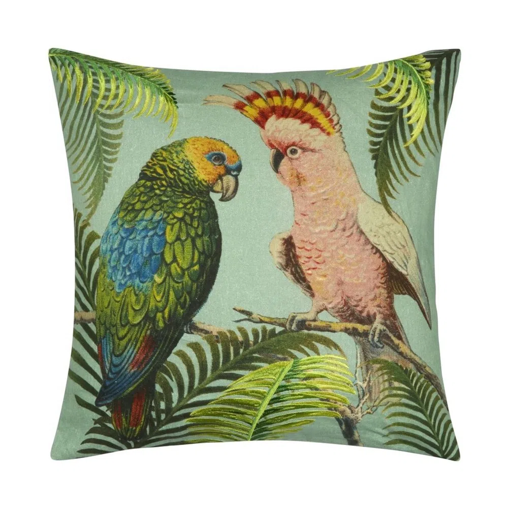 Poduszka dekoracyjna Parrot and Palm John Derian (Azure)