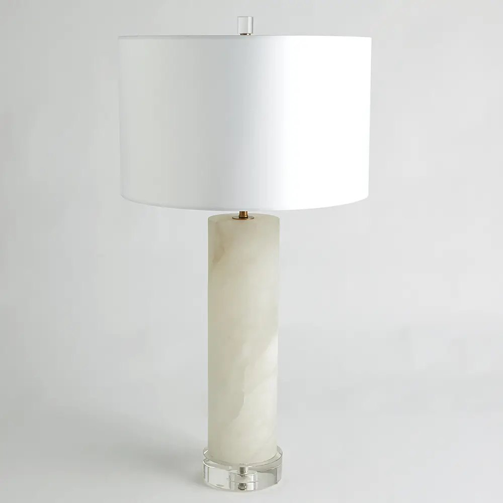 Lampa stołowa Alabaster Cylinder (Brass)