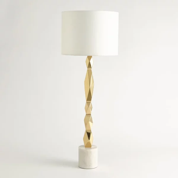 Lampa stołowa Facet Block (Brass)