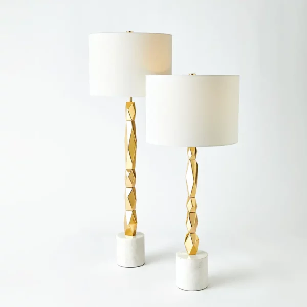 Lampa stołowa Facet Block (Brass)