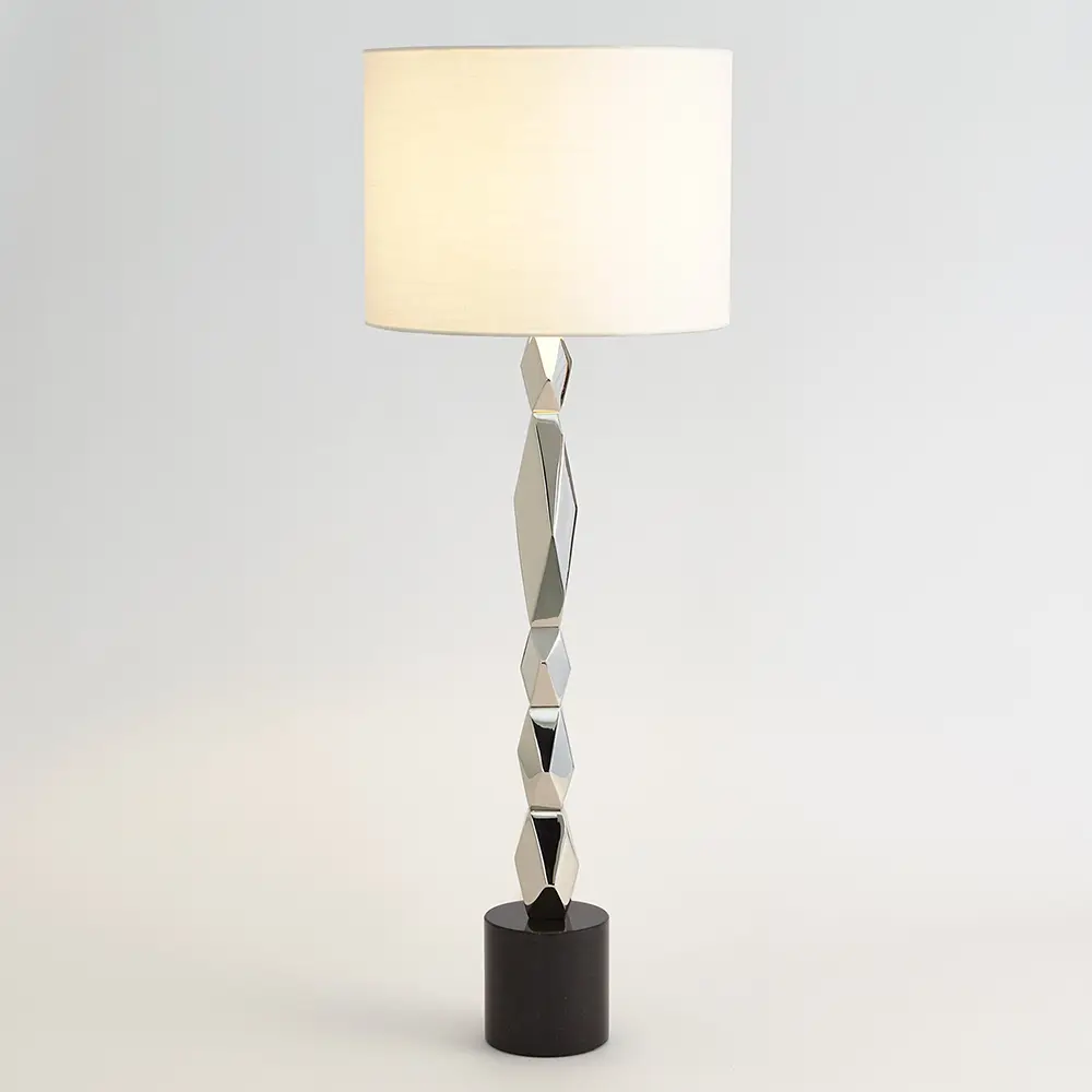 Lampa stołowa Facet Block (Nickel)
