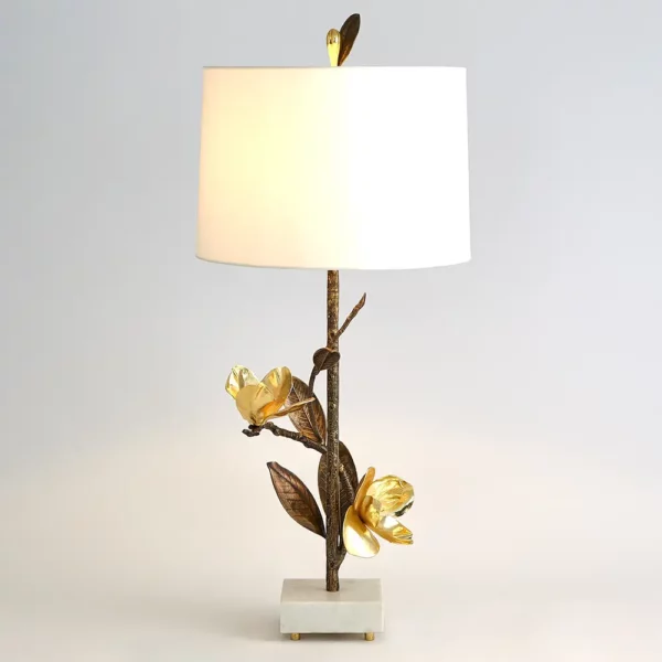 Lampa stołowa Magnolia Flower (Shiny Gold, Bronze)