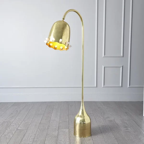 Lampa podłogowa Tulip Quartz (Satin Brass)