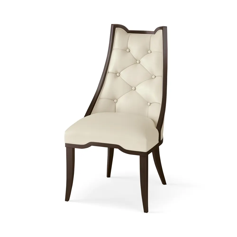 Krzesło Logan Walnut Milk Leather